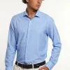 Discount River Woods Technische stretch gestipt hemd blauw -