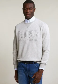 Discount River Woods Techno fleece trui ronde hals lt grey mix -