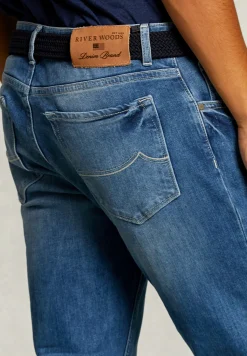 Fashion River Woods Tight fit basic 5-pocket jeansbroek light stone -
