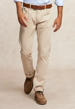 Online River Woods Tight fit basic stretch broek 5-zakken beige -