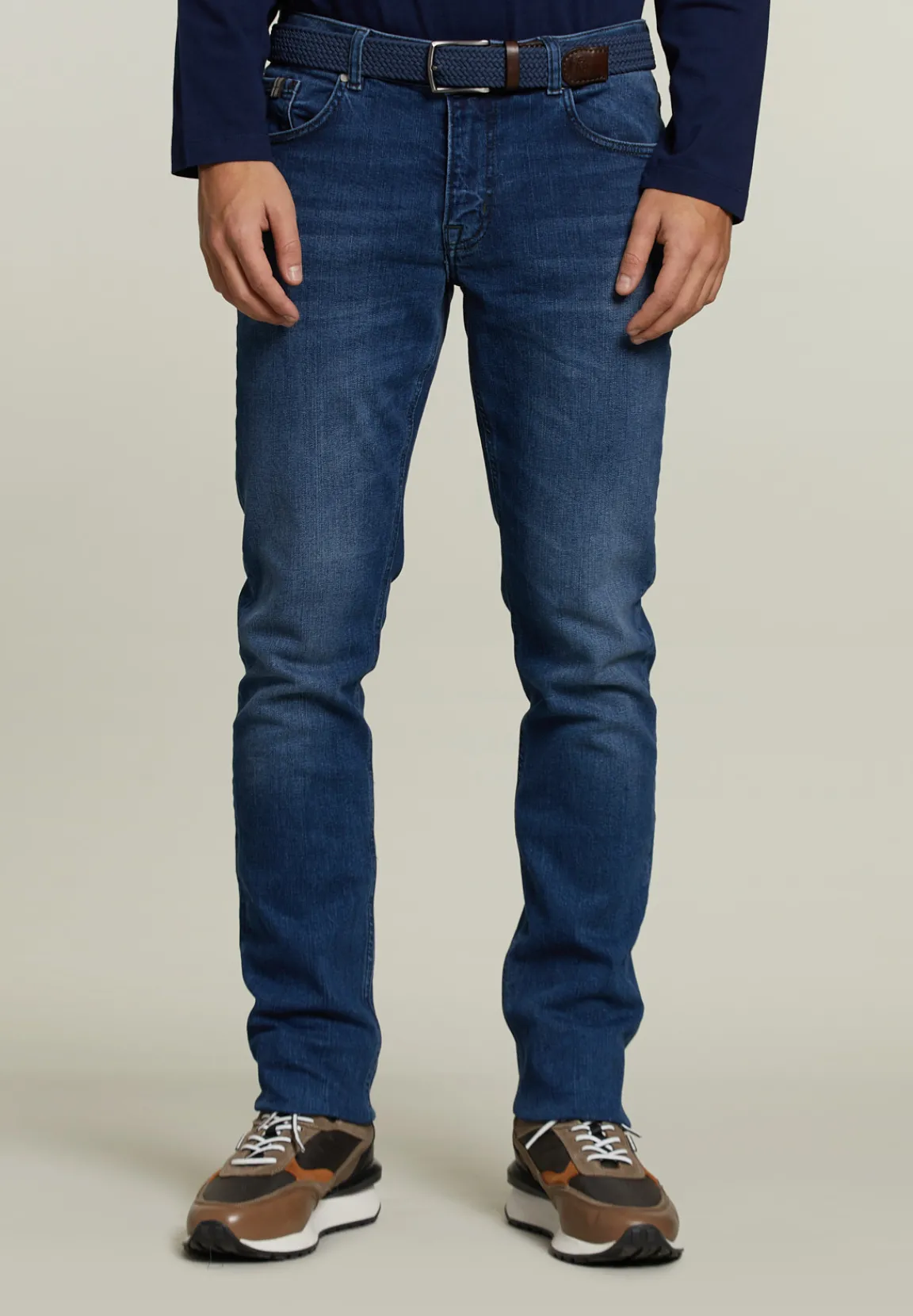 New River Woods Tight fit jeans 5-zakken stone -