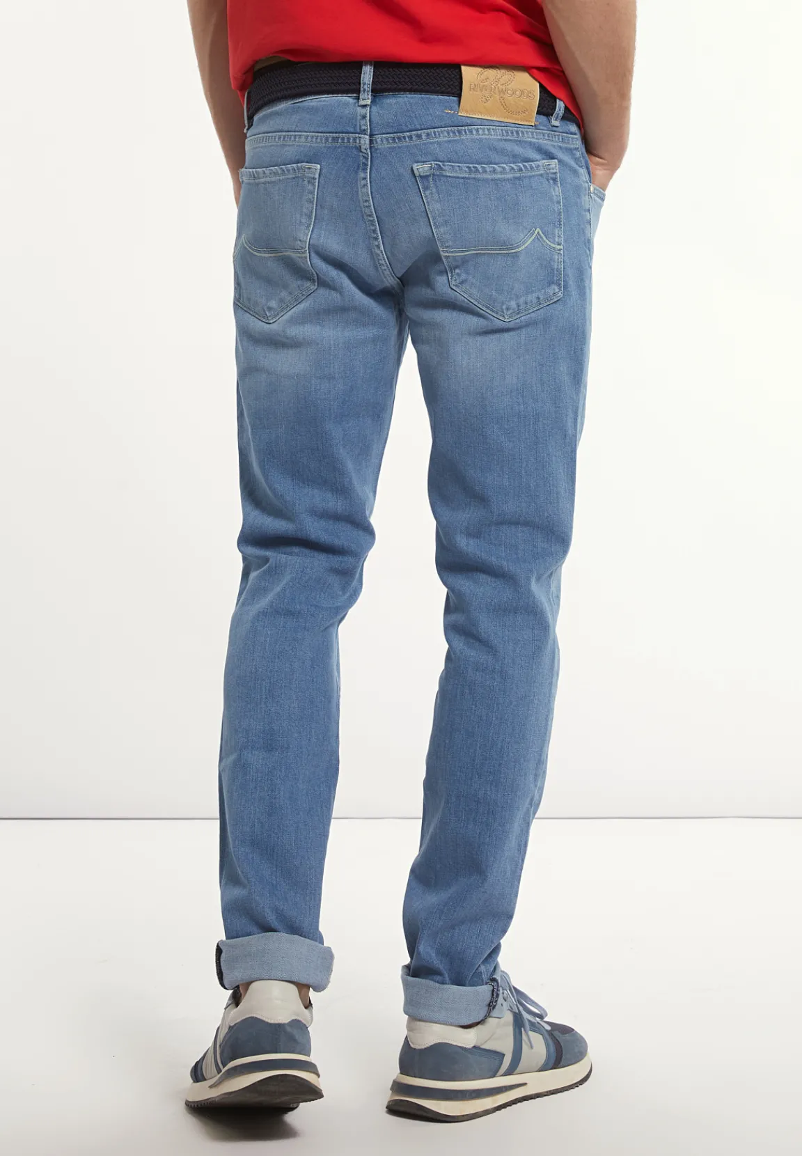 Sale River Woods Tight fit jeansbroek blauw -