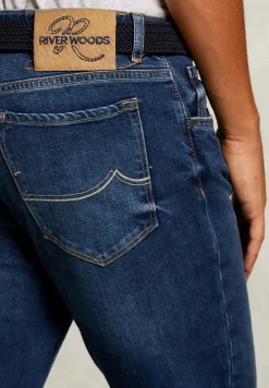 New River Woods Tight fit 5-pocket jeansbroek stone -