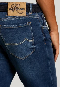 Clearance River Woods Tight fit 5-pocket stretch jeansbroek stone -