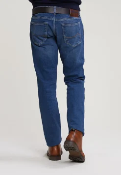 Sale River Woods Tight fit stretch jeansbroek 5-zakken light stone -
