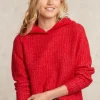 New River Woods Trui met capuchon wol-alpaca rood -