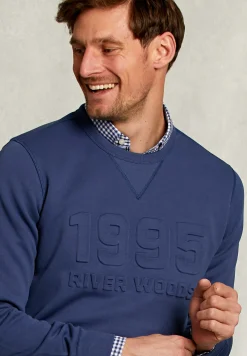 Sale River Woods Trui ronde hals dark blue jelly fish -