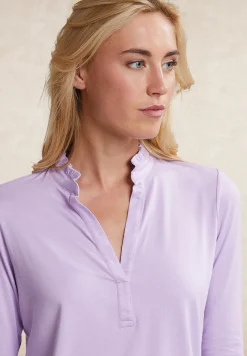 Clearance River Woods T-shirt kraag met ruches lila -