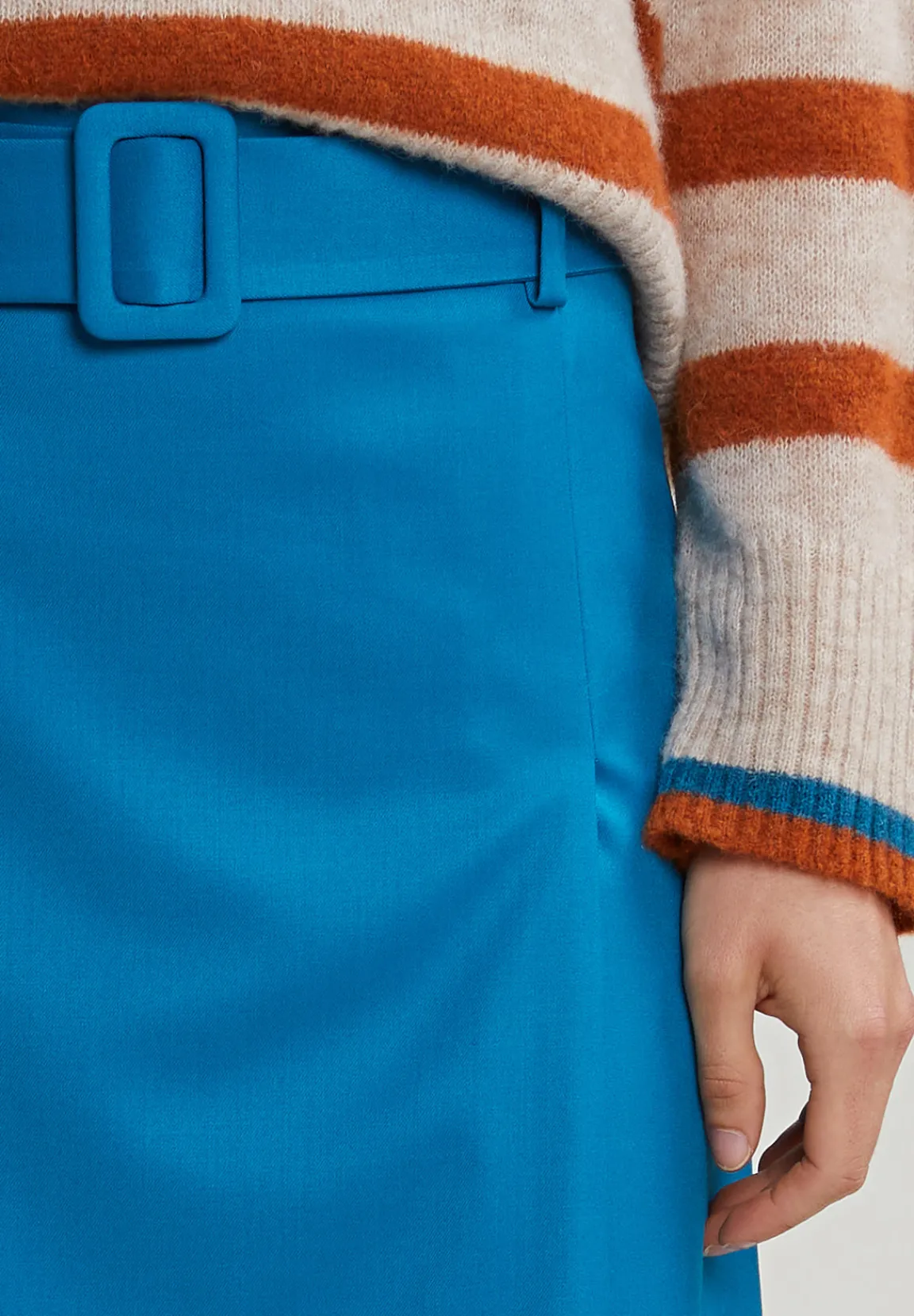 Outlet River Woods Turquoise korte rok met riem -