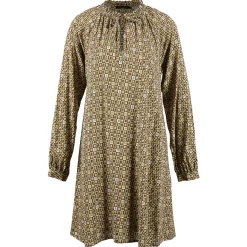 Discount River Woods Viscose jurk met kraag met ruffles in multi -
