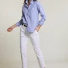 Sale River Woods Witte basic stretch broek -
