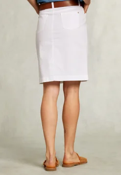 Clearance River Woods Witte effen midirok -