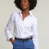 Clearance River Woods Witte geknoopte blouse lange mouwen -