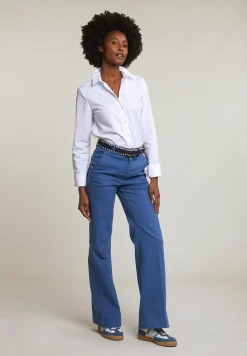 Clearance River Woods Witte geknoopte blouse lange mouwen -