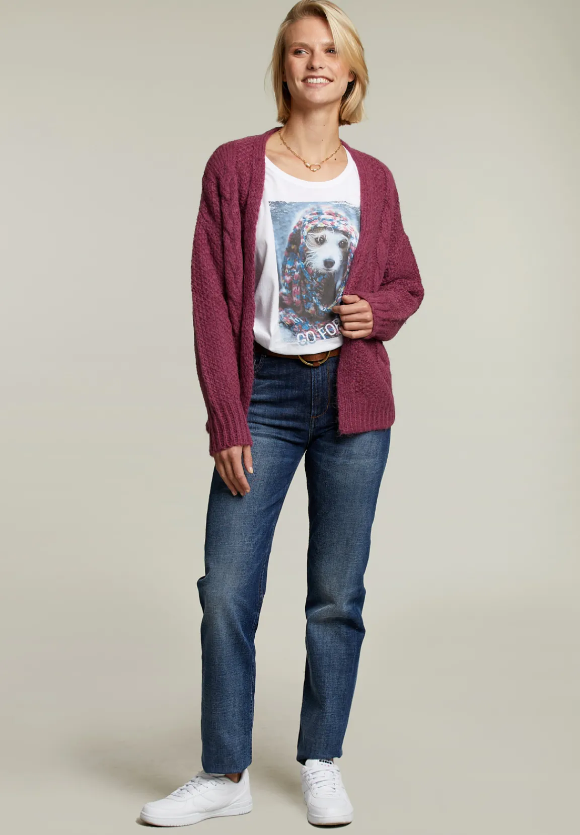 Fashion River Woods Witte T-shirt ronde hals -