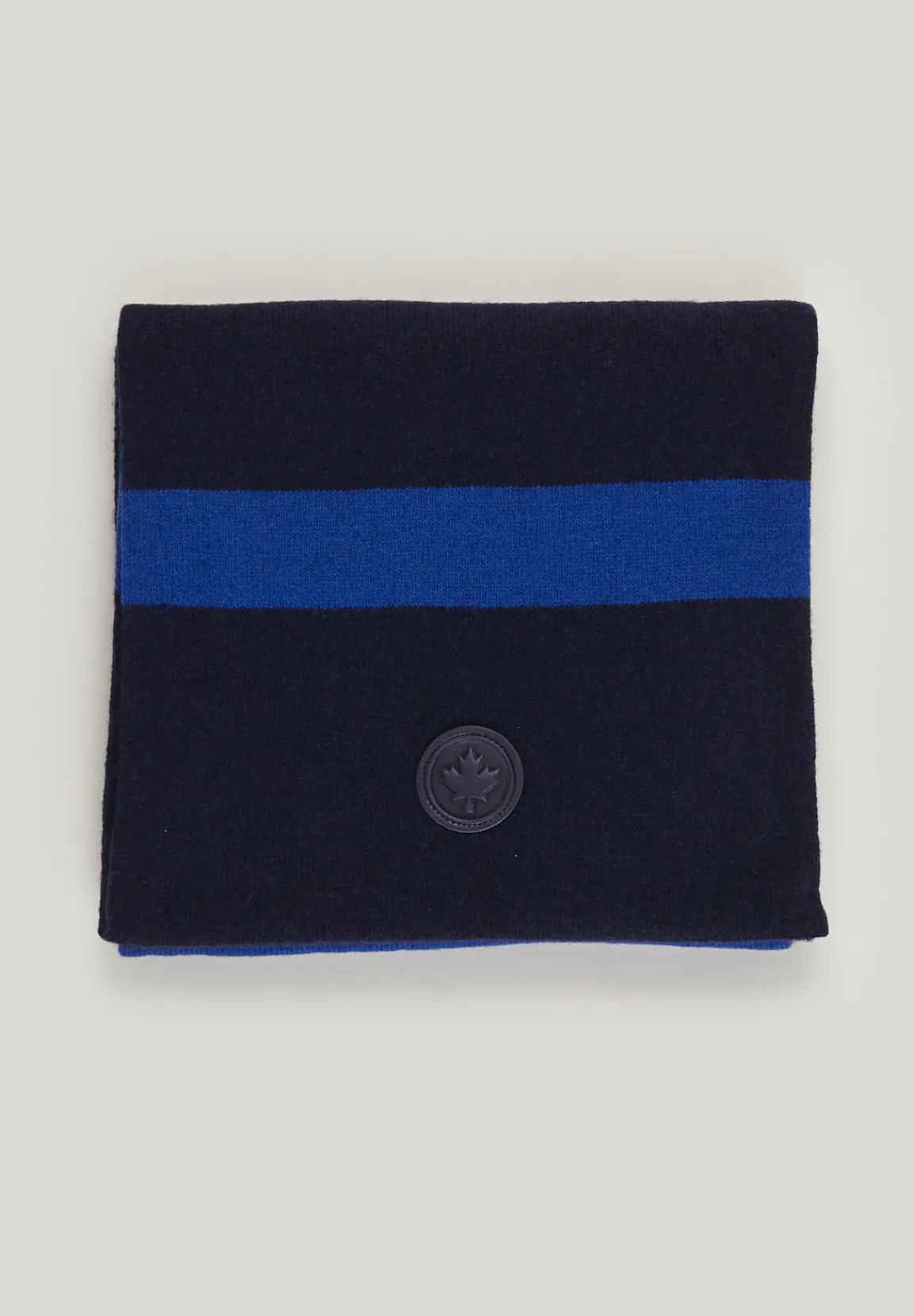 Fashion River Woods Wol-kasjmier gestreepte sjaal navy/oriental blue voor jongens -