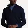 Sale River Woods Wollen trui opstaande kraag navy -