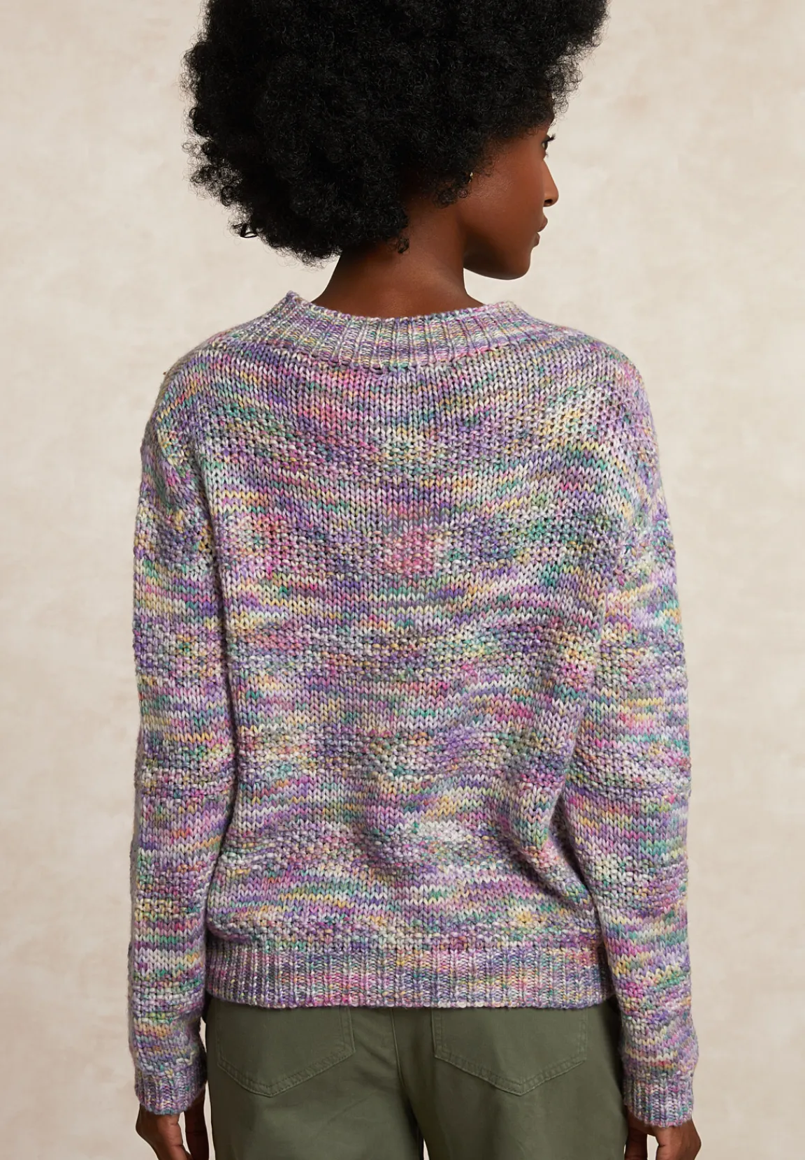 Fashion River Woods Wollen trui opstaande kraag multi -