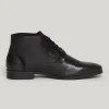 Online River Woods Zwarte klassieke lederen veterschoenen -