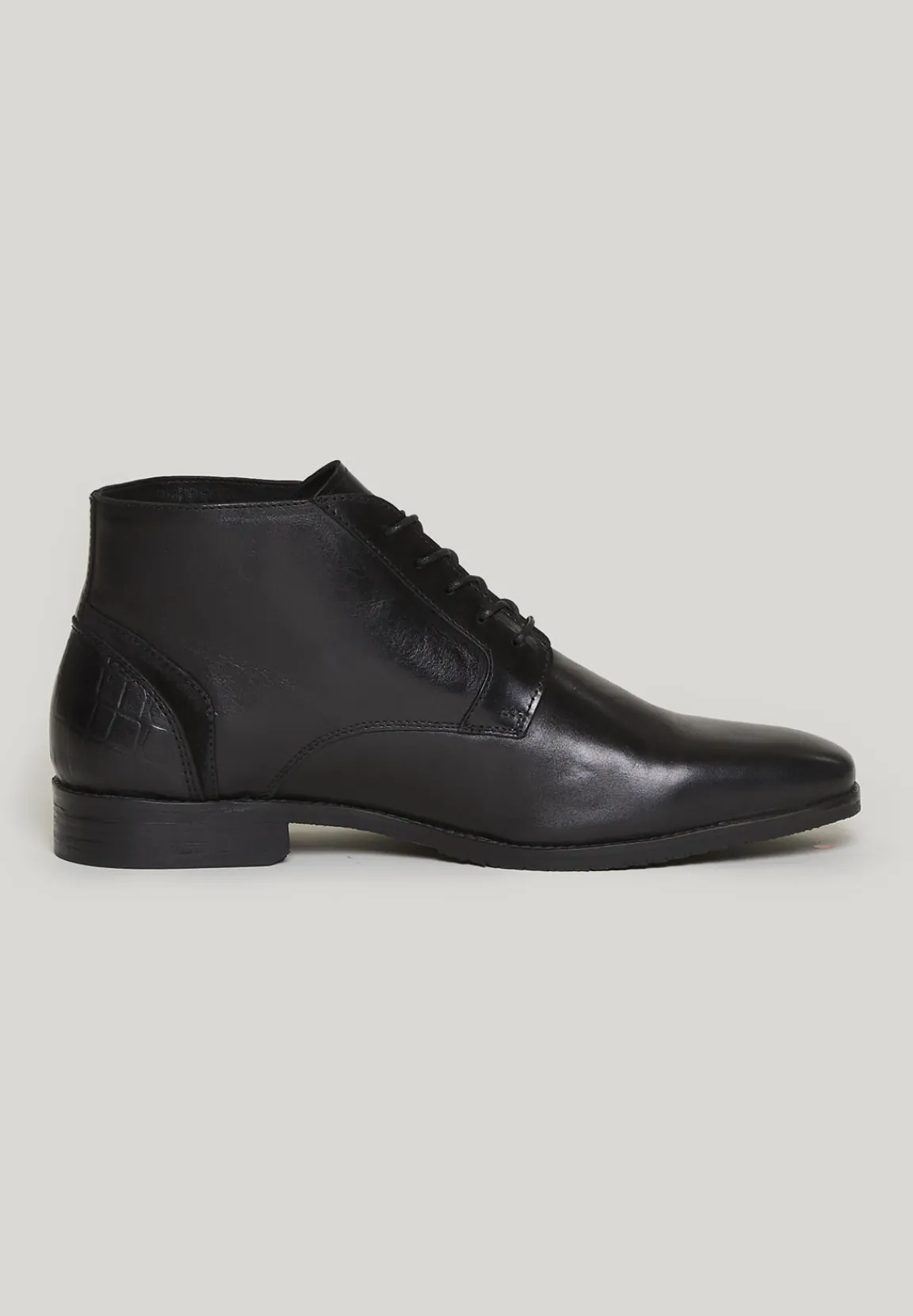 Online River Woods Zwarte klassieke lederen veterschoenen -