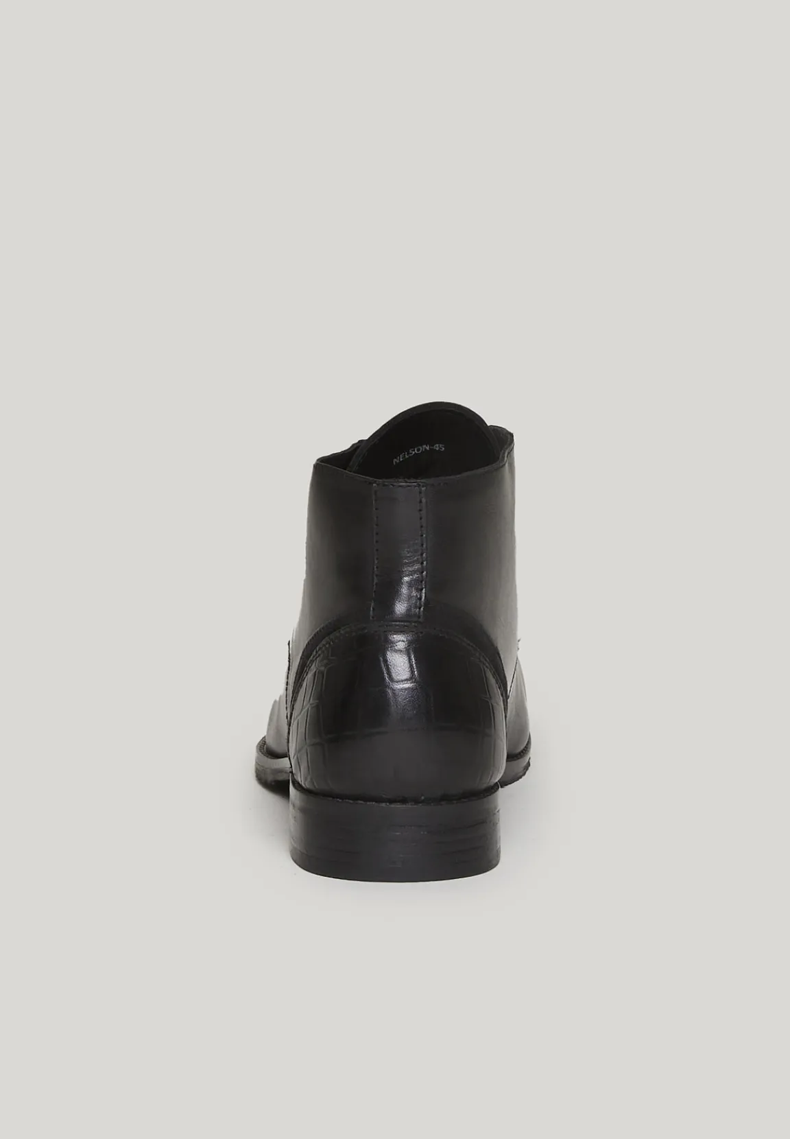 Online River Woods Zwarte klassieke lederen veterschoenen -