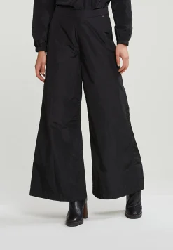 Best River Woods Zwarte taffeta wijde broek -
