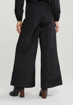 Best River Woods Zwarte taffeta wijde broek -