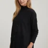 Outlet River Woods Zwarte V-hals cardigan met knopen 2 zakken -